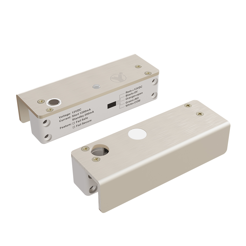 U型迷你上下無框玻璃門單門電插鎖